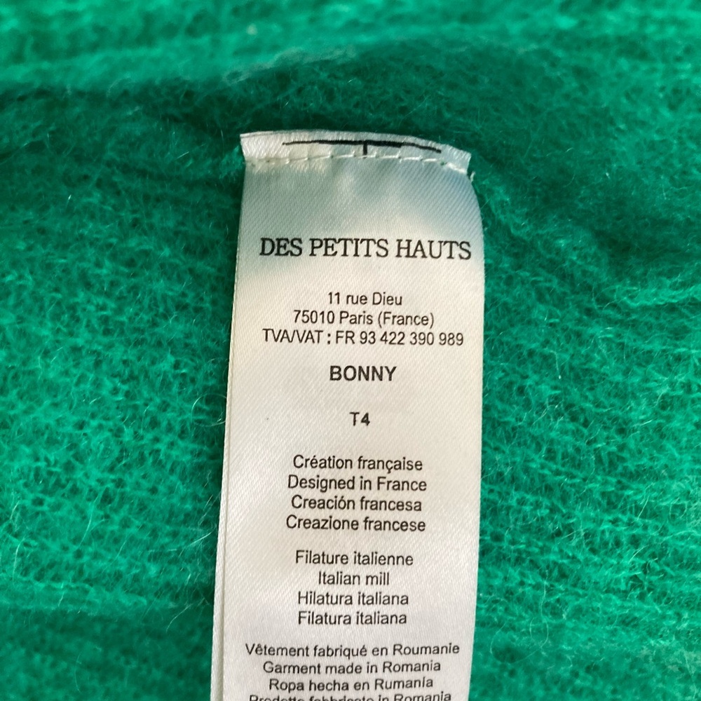 Des Petits Hauts beautiful teal cardi from DPH France - Picture 4 of 7